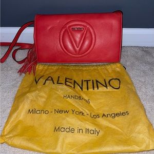 Authentic Valentino Shoulder/Crossbody Bag - Bright Orange